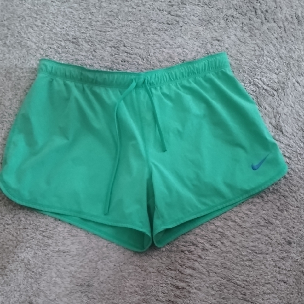 Nike Women's Vibrant Green Athletic Shorts